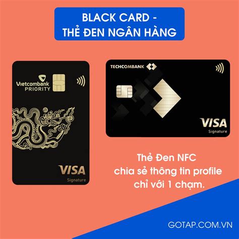 Thẻ Đen Nfc Card Visit Thông Minh Gotap Phiên Bản Black Card Thẻ Đen