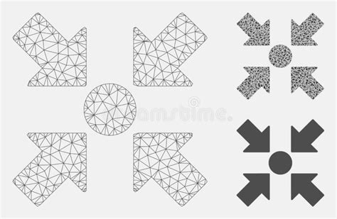 Treffpunkt Vektor Mesh Network Model Und Dreieck Mosaik Ikone Vektor