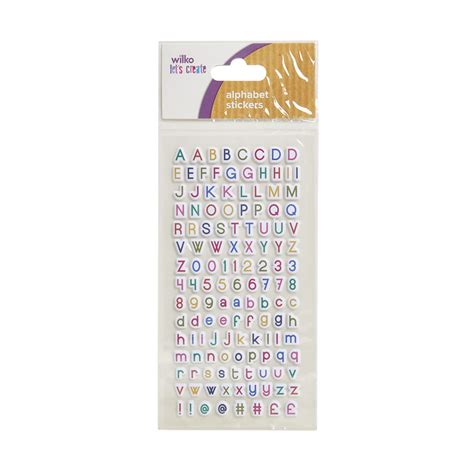 Wilko Alphabet Stickers Wilko