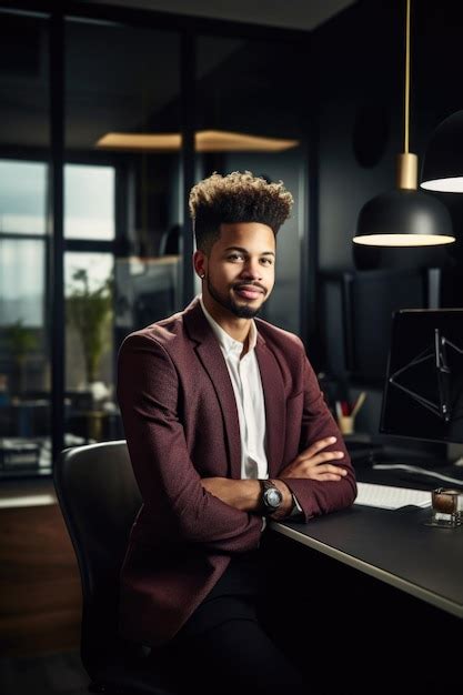 Premium Photo | Portrait of a young entrepreneur working in a modern office