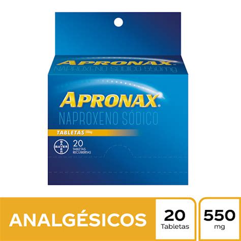 Apronax Naproxeno 550 Mg Bayer Caja X 20 Tabletas