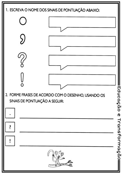 Atividades Sinais De Pontuação 4 Ano BRAINCP