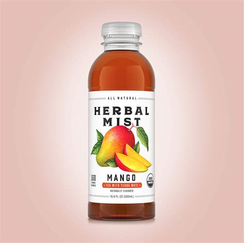 Herbal Mist 100 Natural Iced Tea And Yerba Mate Peach