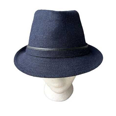 Henschel Hat Co Usa Fedora Hat Men S Size M Blue Wool Blend Classic