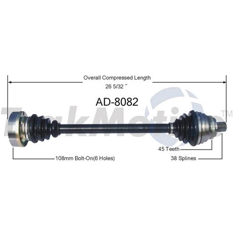 Audi Cv Axle Shaft Front Passenger Side Aftermarket Ad Surtrack