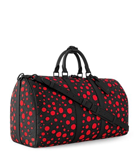 Mens Louis Vuitton Black X Yayoi Kusama Keepall Bag Harrods Uk