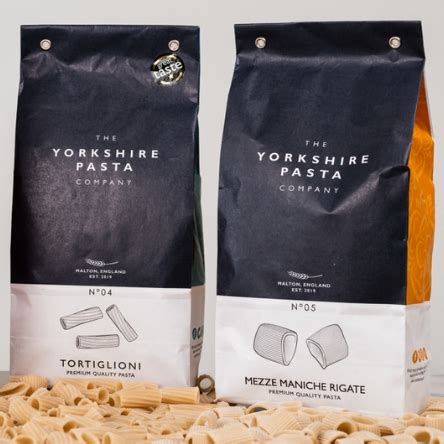 Duo Of Artisan British Pasta Yorkshire Pasta Tortiglioni Mezze