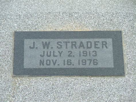 Joe Winfield J W Strader Jr M Morial Find A Grave