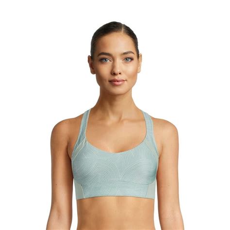 Avia Women S Medium Impact Ribbed Molded Cup Sports Bra