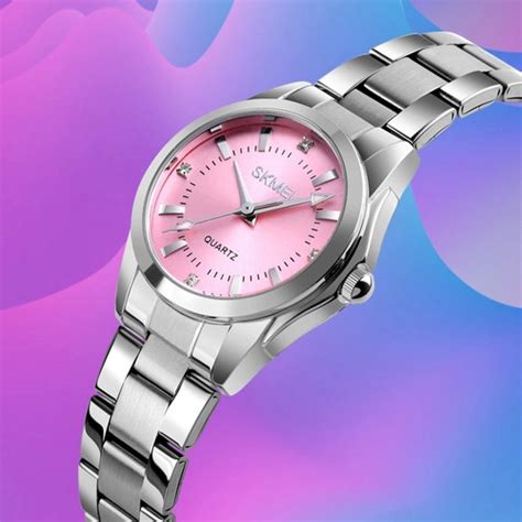 Reloj Dama Mujer Elegante Acero Inoxidable Cuarzo Estuche Skmei México