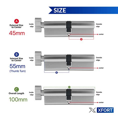 Xfort Chrome T Thumb Turn Euro Cylinder Lock Mm Euro Door