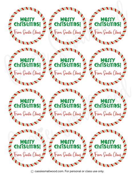 Santa Gift Tags Free Printable - Cassie Smallwood