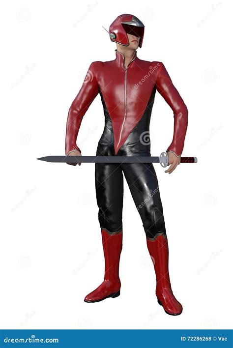 3d Male Hero Pose Reference Determined Stock Illustration