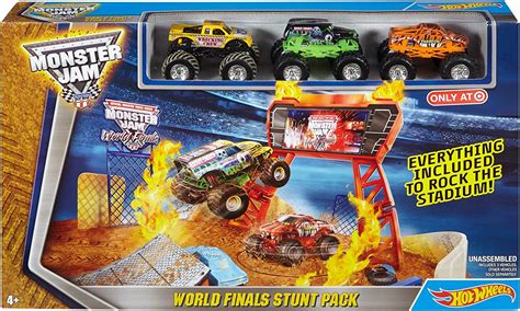 Amazon Hot Wheels Monster Jam World Finals Stunt Pack Play Set