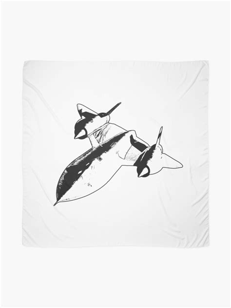 Lockheed SR 71 Blackbird Black Design Scarf By PlaneJaneDesign