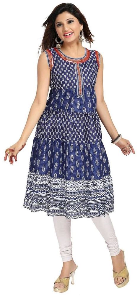 Buy The Style Story Women Blue Printed Anarkali Kurta Online At 53 Off