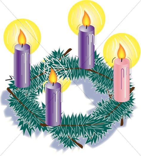 Advent candles clipart - Clipground