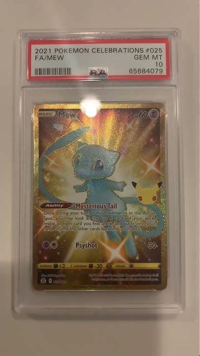 Mew Secret Rare 25th Anniversary Psa 10 Youtube