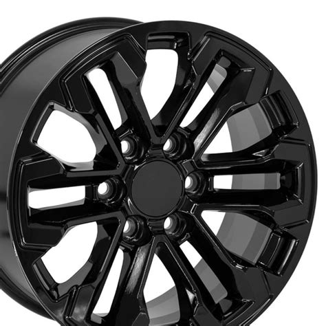 18-inch Black Rims fit Chevrolet Silverado 1500 - CV69 18x8.5 Replica ...