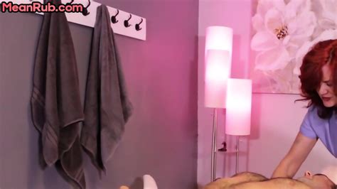 Redhead Busty Femdom Masseuse Mature Gives Mean HJ To Client