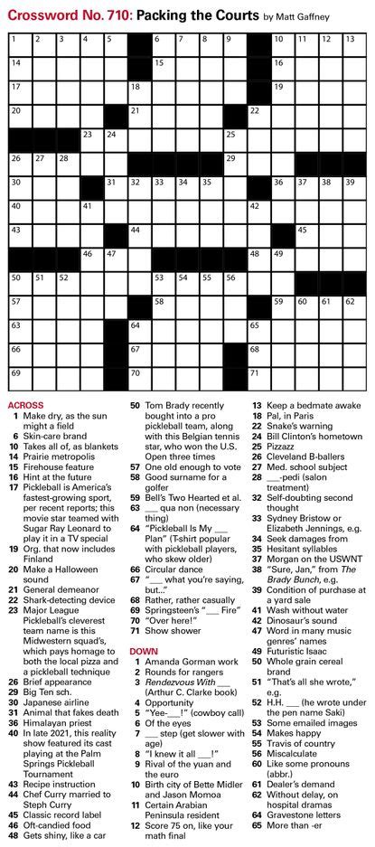 Puzzles Printable Crossword Issue September 1 2023 The Week