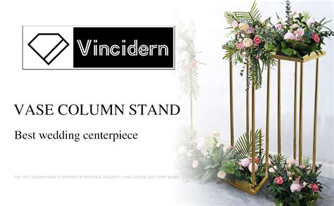 Vincidern Pcs Wedding Flower Rack Iron Flower Stand Geometric Vase