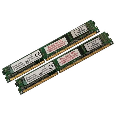ОЗУ Dimm 8Gb PC3-12800(1600)DDR3 Kingston KVR16N11S8/4 (Kit 2x4Gb ...