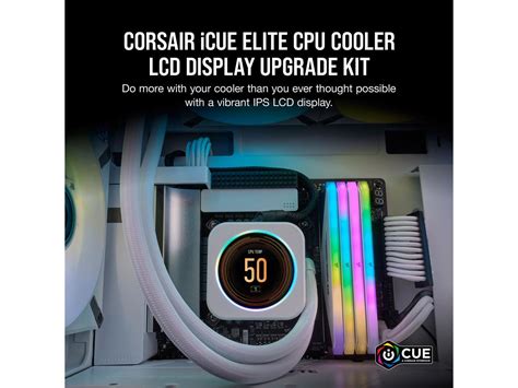 Corsair Icue Elite Cpu Cooler Lcd Display Upgrade Kit White