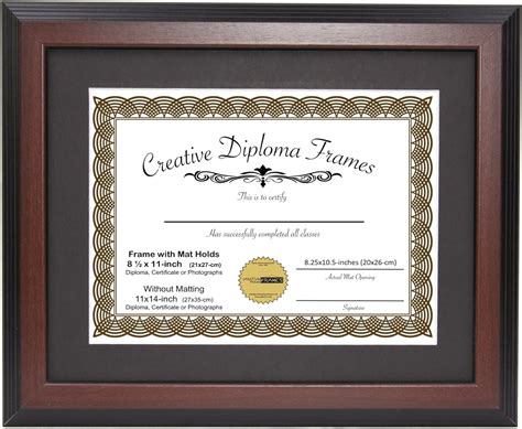 Buy Creative Picture Frames 11x14 Inch Mahogany Diploma Frame With