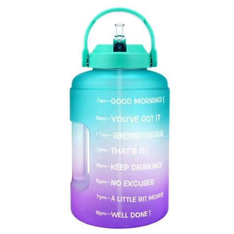 BuildLife 2 5 3 78L Purple Blue Gallon Water Bottle With Straw