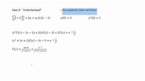 Laplace Transform 2nd Order Examples With Heaviside Functions YouTube