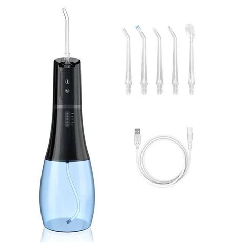 Le Noir Irrigateur Buccal Lectrique Sans Fil Jet Eau Rechargeable