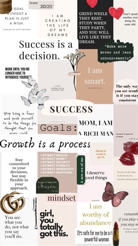 Vision Board Wallpaper Motivational Quote Collage Positive Quotes