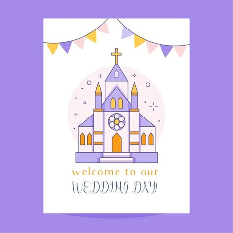 Ilustracion casamiento iglesia imágenes de stock de arte vectorial