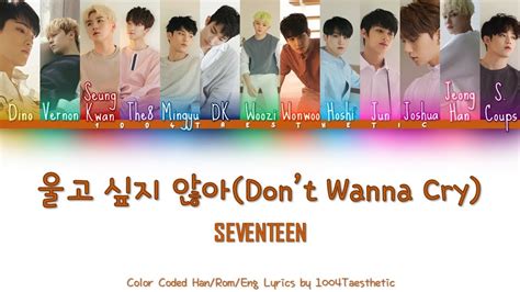 SEVENTEEN 세븐틴 DONT WANNA CRY 울고 싶지 않아 Color Coded Han Rom Eng