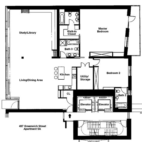 Floor Plan, Stylish Apartment in New York City : Fresh Palace
