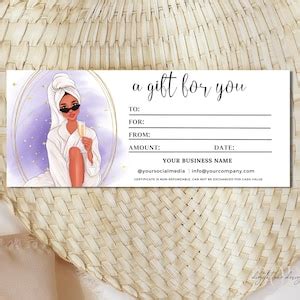 Luxury Spa Day Gift Voucher, Spa Gift Certificate Template, Editable ...