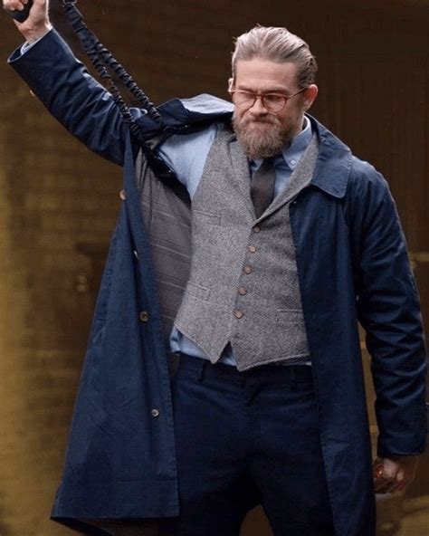 Charlie Hunnam The Gentlemen Ray Blue Trench Coat A2 Jackets