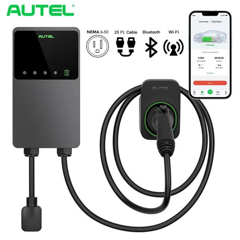 Autel Rfid Wifi Enable 40a 240v 10kw Smart Ev Charger Level 2 For Home Type 1 J1772 Electric