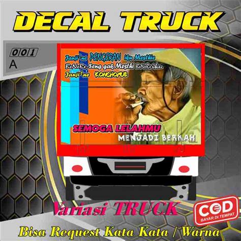 Stiker Decal Pintu Belakang Truk Canter Varias Ragasa Hino Lazada