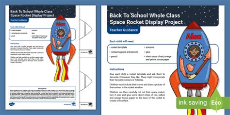 Ks1 Back To School Space Rockets Whole Class Art Activity