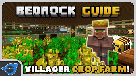 Villager Wheat Farm W Bees Fully Automatic Bedrock Guide 054