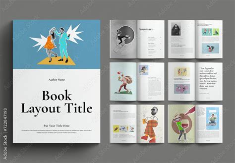 Book Layout Design Template Stock Template | Adobe Stock