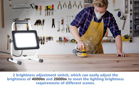 Ufond Lumen Led Work Light With Stand W Waterproof Portable