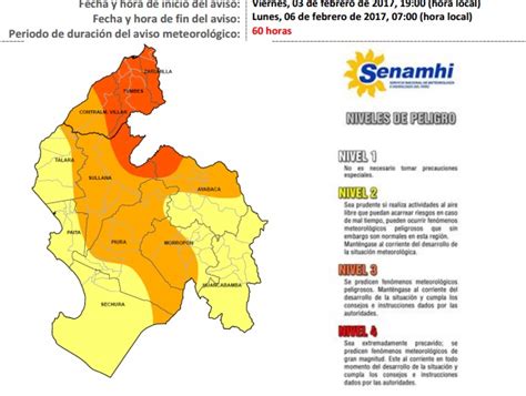 Senamhi Alerta Fuertes Lluvias En Piura Y Tumbes Sociedad La República