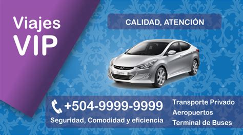 Diseños de Tarjetas de Presentación Para Taxi VIP servicio transporte