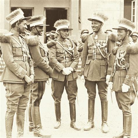 Members Of The Kebur Zabagna Ethiopian Imperial Guard In 1935 Also