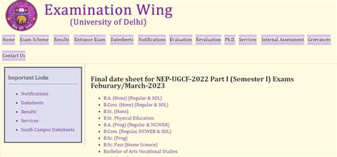 DU SOL Date Sheet 2023 out-UG PG 1st 2nd 3rd Year timetable