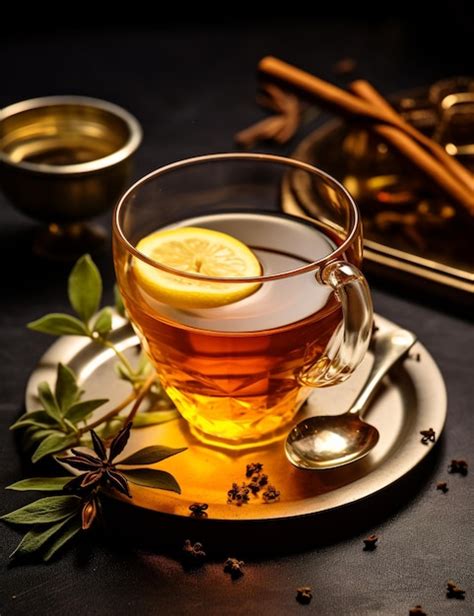 Premium AI Image Photo Of Some Hot Toddy Drink Elegantly Plated On A Table