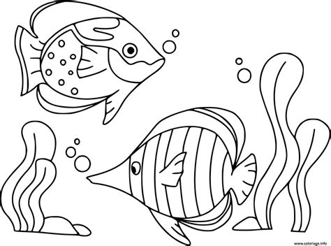 Coloriage Poisson Au Fond De La Mer Dessin Mer Imprimer